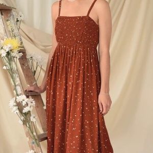 Terracotta Lily Smocked Dress